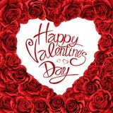 Valentines day red roses heart vintage lettering postcard royalty free illustration Valentines day red roses heart vintage lettering postcard royalty free illustration