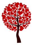 Valentines tree background, vector