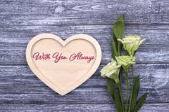 Valentinkorttext med dig alltid royaltyfria bilder Valentinkorttext med dig alltid royaltyfria bilder