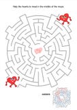 Valentinsgrußlabyrinth vektor abbildung Valentinsgrußlabyrinth vektor abbildung