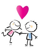 Valentinstagkarikatur lizenzfreie abbildung Valentinstagkarikatur lizenzfreie abbildung
