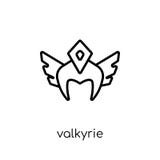 Valkyrie icon. Trendy modern flat linear vector Valkyrie icon on stock illustration Valkyrie icon. Trendy modern flat linear vector Valkyrie icon on stock illustration