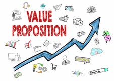 Value Proposition, Business Concept. Icons on white background Stock Photo Value Proposition, Business Concept. Icons on white background Stock Photo