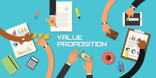 Value proposition concept team work business Royalty Free Stock Photography Value proposition concept team work business Royalty Free Stock Photography