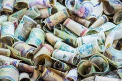 Valuta nigeriana - un mucchio delle note di naira della Nigeria immagine stock Valuta nigeriana - un mucchio delle note di naira della Nigeria immagine stock