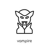 Vampire icon. Trendy modern flat linear vector Vampire icon on w vector illustration Vampire icon. Trendy modern flat linear vector Vampire icon on w vector illustration