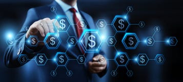 Van van de bedrijfs dollarmunt de Technologieconcept Bankwezenfinanciën stock illustratie Van van de bedrijfs dollarmunt de Technologieconcept Bankwezenfinanciën stock illustratie