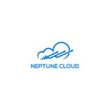 Van de de drietandwolk van Neptunus het Embleemvector royalty-vrije illustratie Van de de drietandwolk van Neptunus het Embleemvector royalty-vrije illustratie