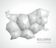 Van de het mozaïek grijze driehoek van Bulgarije de vector 3d kaart van het de schaduwperspectief vector illustratie Van de het mozaïek grijze driehoek van Bulgarije de vector 3d kaart van het de schaduwperspectief vector illustratie