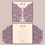 Van de huwelijksuitnodiging of groet kaart met abstract ornament Vectorenvelopmalplaatje voor laserknipsel Het document sneed kaa royalty-vrije illustratie Van de huwelijksuitnodiging of groet kaart met abstract ornament Vectorenvelopmalplaatje voor laserknipsel Het document sneed kaa royalty-vrije illustratie