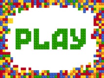 Van de de kleurenaannemer van het spelwoord het plastic van het het blokmalplaatje vlakke ontwerp royalty-vrije illustratie Van de de kleurenaannemer van het spelwoord het plastic van het het blokmalplaatje vlakke ontwerp royalty-vrije illustratie