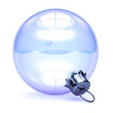 Van de snuisterijkerstmis van de oudejaarsavondbel doorzichtig de bal wit glas stock illustratie Van de snuisterijkerstmis van de oudejaarsavondbel doorzichtig de bal wit glas stock illustratie