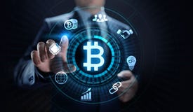 Van het bedrijfs geldfinanci?n van Bitcoincryptocurrency digitaal technologieconcept stock afbeeldingen Van het bedrijfs geldfinanci?n van Bitcoincryptocurrency digitaal technologieconcept stock afbeeldingen