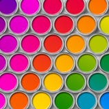 Van het de verftin van de kleur de blikken hoogste mening stock afbeelding Van het de verftin van de kleur de blikken hoogste mening stock afbeelding
