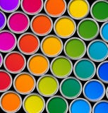 Van het de verftin van de kleur de blikken hoogste mening stock afbeeldingen Van het de verftin van de kleur de blikken hoogste mening stock afbeeldingen