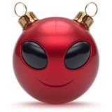 Van het smiley het vreemde gezicht van de Kerstmisbal rood van de het Nieuwjaarsnuisterij Gelukkige vector illustratie Van het smiley het vreemde gezicht van de Kerstmisbal rood van de het Nieuwjaarsnuisterij Gelukkige vector illustratie