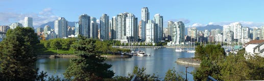 Vancouver BC Skyline At False Creek. Stock Photo
