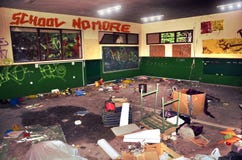 Vandalisme d'école image stock Vandalisme d'école image stock
