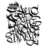 Vandalo dei graffiti della fonte illustrazione vettoriale Vandalo dei graffiti della fonte illustrazione vettoriale