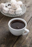 Vanilla Cookie And Coffee Stock Photo