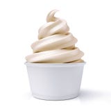Vanilla ice cream in paper cup