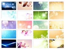 Variedade de 20 moldes horizontais dos cartões ilustração royalty free Variedade de 20 moldes horizontais dos cartões ilustração royalty free
