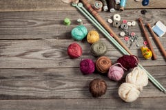 A variety of accessories for knitting royalty free stock photography A variety of accessories for knitting royalty free stock photography