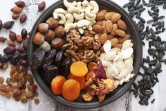 Nuts and dried fruits stock photo Nuts and dried fruits stock photo