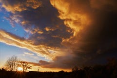 Sky before thunderstorm in the village stock images Sky before thunderstorm in the village stock images