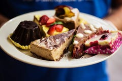 Variety Of Raw Vegan Desserts Royalty Free Stock Photo