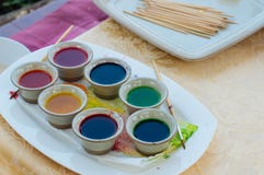 Colorful water color palette for art royalty free stock photo Colorful water color palette for art royalty free stock photo