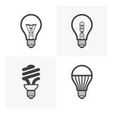 Various light bulb icons stock illustration Various light bulb icons stock illustration