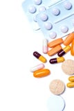 Various Pills Background Stock Photo