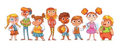 Variété mignonne d'enfants illustration stock Variété mignonne d'enfants illustration stock