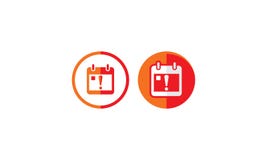 Varnande applikation för vektor för datumlogosymbol stock illustrationer Varnande applikation för vektor för datumlogosymbol stock illustrationer