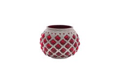 Vaso del metallo e di vetro isolato su bianco Immagine Stock Libera da Diritti Vaso del metallo e di vetro isolato su bianco Immagine Stock Libera da Diritti