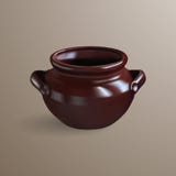 Vaso di argilla marrone realistico vettore della maglia 3D royalty illustrazione gratis Vaso di argilla marrone realistico vettore della maglia 3D royalty illustrazione gratis