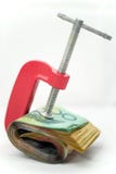 Vastgeklemd Papiergeld royalty-vrije stock afbeelding Vastgeklemd Papiergeld royalty-vrije stock afbeelding