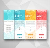 Vastgestelde aanbiedingstarieven ui ux vectorbanner voor Web app vastgestelde het tarief lijst, orde, vakje, knoop, lijst met bin royalty-vrije illustratie Vastgestelde aanbiedingstarieven ui ux vectorbanner voor Web app vastgestelde het tarief lijst, orde, vakje, knoop, lijst met bin royalty-vrije illustratie