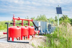 Vatten som pumpar systemet royaltyfri bild Vatten som pumpar systemet royaltyfri bild