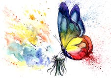 Vattenfärgteckning av kanter, vattenfärgsprejer vektor illustrationer Vattenfärgteckning av kanter, vattenfärgsprejer vektor illustrationer