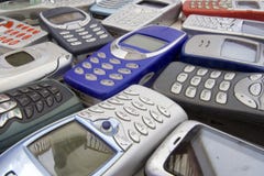 Vecchi telefoni cellulari 1 fotografie stock libere da diritti Vecchi telefoni cellulari 1 fotografie stock libere da diritti