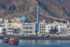 Vecchia città di Mutrah, Muscat, Oman immagini stock Vecchia città di Mutrah, Muscat, Oman immagini stock