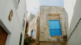 Vecchio balcone nella città di Ibiza fotografie stock libere da diritti Vecchio balcone nella città di Ibiza fotografie stock libere da diritti