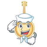 Vecchio banjo del marinaio nella mascotte di forma illustrazione di stock Vecchio banjo del marinaio nella mascotte di forma illustrazione di stock