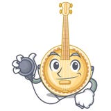 Vecchio banjo di medico nella mascotte di forma illustrazione di stock Vecchio banjo di medico nella mascotte di forma illustrazione di stock