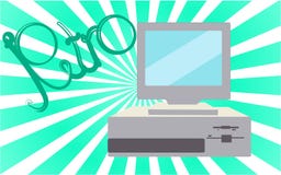 Vecchio, d'annata, retro, i pantaloni a vita bassa, l'oggetto d'antiquariato, la discoteca, il gray, computer luminoso e bello co Fotografia Stock Vecchio, d'annata, retro, i pantaloni a vita bassa, l'oggetto d'antiquariato, la discoteca, il gray, computer luminoso e bello co Fotografia Stock