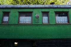 Vecchio vagone verde di Gori Stalin fotografia stock libera da diritti Vecchio vagone verde di Gori Stalin fotografia stock libera da diritti