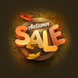 Vecteur Autumn Sale Poster Design Template illustration libre de droits Vecteur Autumn Sale Poster Design Template illustration libre de droits