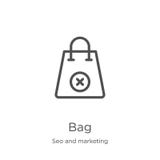 vecteur d'ic?ne de sac de collection de seo et de vente Ligne mince illustration de vecteur d'ic?ne d'ensemble de sac Contour, li illustration stock vecteur d'ic?ne de sac de collection de seo et de vente Ligne mince illustration de vecteur d'ic?ne d'ensemble de sac Contour, li illustration stock